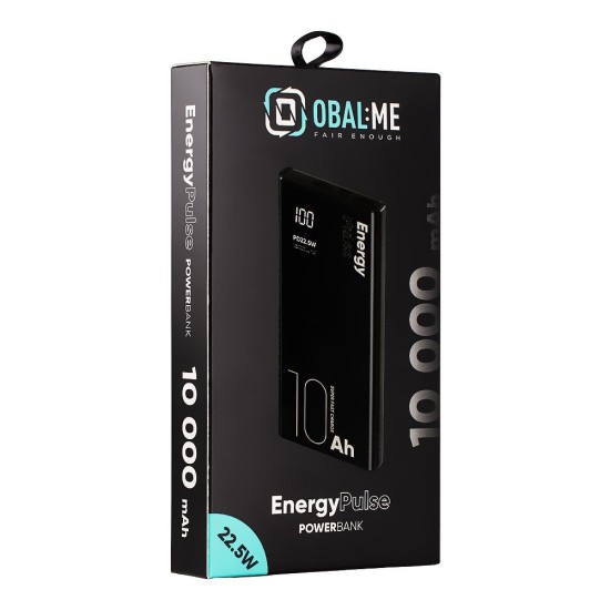 Baterie Externă OBAL:ME EnergyPulse 10000mAh, 22.5W, Neagră (Bakr, OMPWB10K) by www.silkase.ro