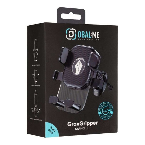 Suport Auto Gravitațional OBAL:ME GravGripper, Negru Suport Auto Gravitațional OBAL:ME GravGripper, Negru (Bakr, OMGCH) by www.silkase.ro