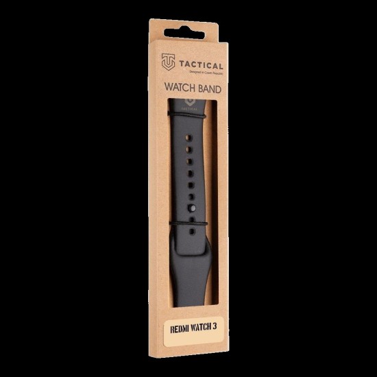 Curea Silicon Tactical (844) pentru Redmi Watch 3, Neagra (Bakr, 57983119981) by www.silkase.ro