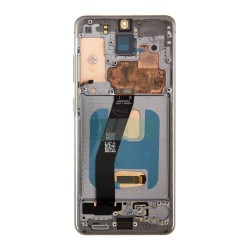 Modul Display LCD cu Touchscreen și Ramă pentru Samsung Galaxy S20 (G980/G981), Gri