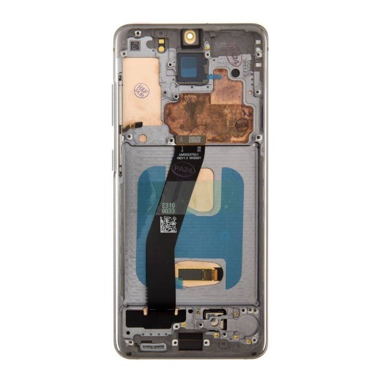 Modul Display LCD cu Touchscreen și Ramă pentru Samsung Galaxy S20 (G980/G981), Gri (Bakr, 57983120484) by www.silkase.ro