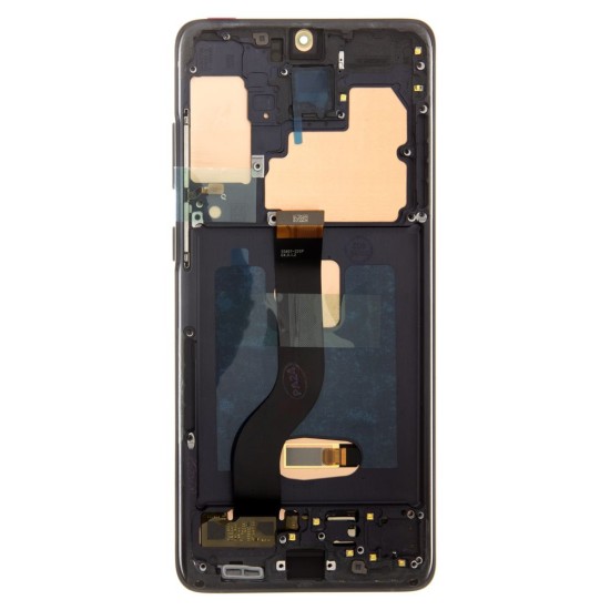 Modul Display LCD cu Touchscreen și Ramă pentru Samsung Galaxy S20+ (G985/G986), Negru (Bakr, 57983120970) by www.silkase.ro