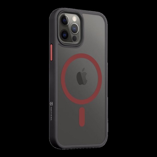 Husa Tactical MagForce Hyperstealth 2.0 pentru iPhone 12 / 12 Pro, Negru/Roșu (Bakr, 57983121083) by www.silkase.ro
