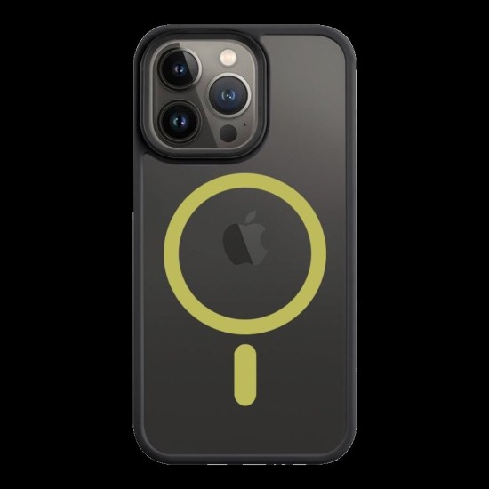 Husa Tactical MagForce Hyperstealth 2.0 pentru iPhone 13 Pro, Negru/Galben (Bakr, 57983121086) by www.silkase.ro