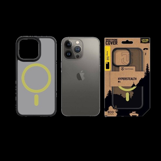 Husa Tactical MagForce Hyperstealth 2.0 pentru iPhone 13 Pro, Negru/Galben (Bakr, 57983121086) by www.silkase.ro