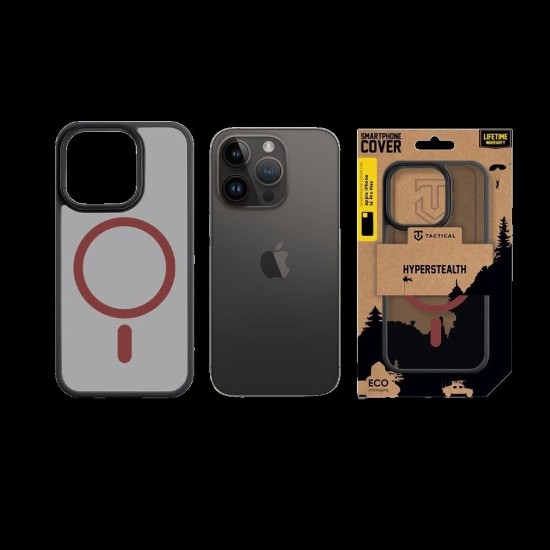 Husa Tactical MagForce Hyperstealth 2.0 pentru Apple iPhone 14 Pro Max, Black/Red (Bakr, 57983121097) by www.silkase.ro