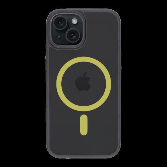 Husa Tactical MagForce Hyperstealth 2.0 pentru iPhone 15, Negru/Galben (Bakr, 57983121098) by www.silkase.ro