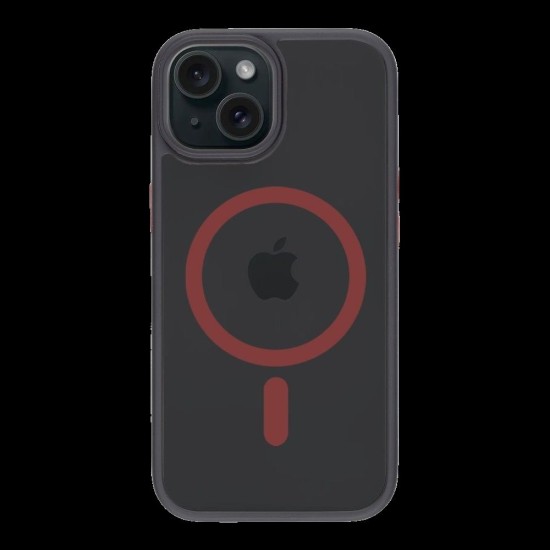 Husa Tactical MagForce Hyperstealth 2.0 pentru iPhone 15, Negru/Roșu (Bakr, 57983121099) by www.silkase.ro