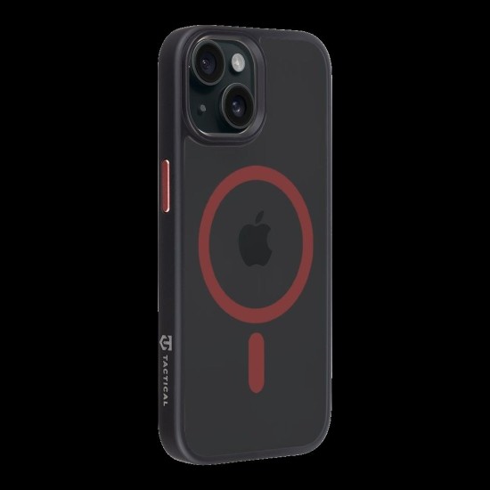 Husa Tactical MagForce Hyperstealth 2.0 pentru iPhone 15, Negru/Roșu (Bakr, 57983121099) by www.silkase.ro