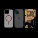 Husa Tactical MagForce Hyperstealth 2.0 pentru iPhone 15, Negru/Roșu (Bakr, 57983121099) by www.silkase.ro