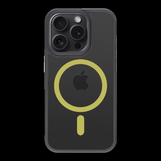 Husa Tactical MagForce Hyperstealth 2.0 pentru iPhone 15 Pro, Negru/Galben (Bakr, 57983121100) by www.silkase.ro