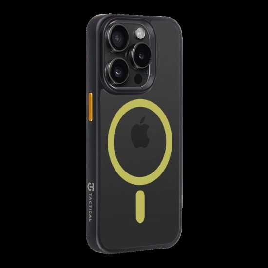 Husa Tactical MagForce Hyperstealth 2.0 pentru iPhone 15 Pro, Negru/Galben (Bakr, 57983121100) by www.silkase.ro