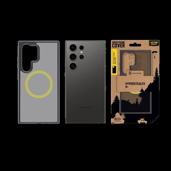 Husa Tactical MagForce Hyperstealth 2.0 pentru Samsung Galaxy S24 Ultra, Negru/Galben (Bakr, 57983121106) by www.silkase.ro