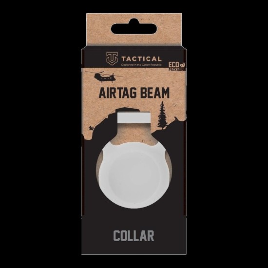 Zgardă Tactical Airtag Beam pentru Animale, Albă (Bakr, 57983121129) by www.silkase.ro