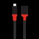 Adaptor Tactical Pin4Fun USB-C la Lightning, 0.1m, Negru/Roșu (Bakr, 57983121236) by www.silkase.ro