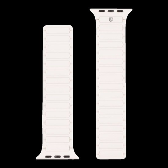 Curea Magnetică Tactical MagBand pentru Apple Watch 42/44/45/49mm, Albă (Bakr, 859) by www.silkase.ro