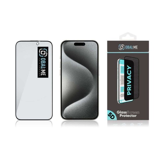 Folie de Sticlă Privacy 5D OBAL:ME pentru Apple iPhone 15 Pro, Neagră Folie de Sticlă Privacy 5D OBAL:ME pentru Apple iPhone 15 Pro, Neagră (Bakr, 57983121448) by www.silkase.ro