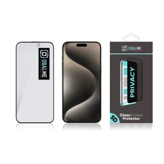 Folie de Sticlă Privacy 5D OBAL:ME pentru Apple iPhone 15 Pro Max, Neagră Folie de Sticlă Privacy 5D OBAL:ME pentru Apple iPhone 15 Pro Max, Neagră (Bakr, 57983121449) by www.silkase.ro