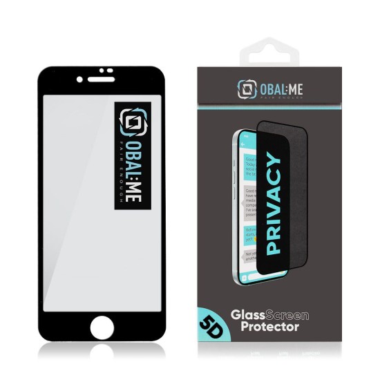 Folie de Sticlă Privacy 5D OBAL:ME pentru Apple iPhone 7 / 8 / SE (2020) / SE (2022), Neagră (Bakr, 57983121450) by www.silkase.ro
