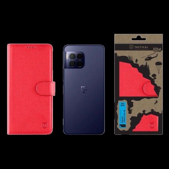 Husa Tactical Field Notes pentru T-Mobile T Phone 2 Pro 5G, Roșie (Bakr, 57983121731) by www.silkase.ro
