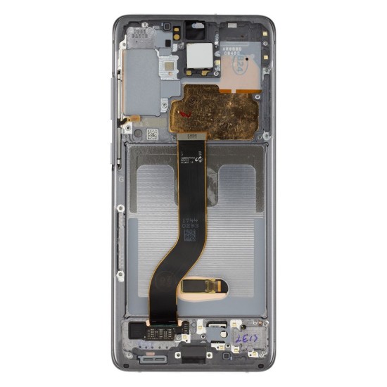 Display LCD cu Touchscreen și Ramă Samsung Galaxy S20+ Plus (G985/G986), Cosmic Gray, Service Pack (Piese Schimb, GH82-31442E) by www.silkase.ro