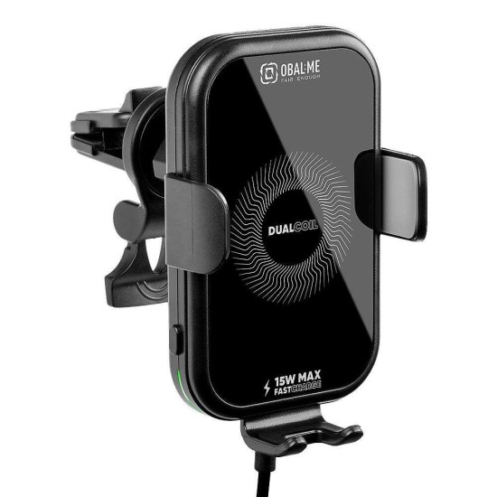Suport Auto OBAL:ME GravCharger cu Încărcare Wireless 15W, Negru (Bakr, OMWGCH01) by www.silkase.ro