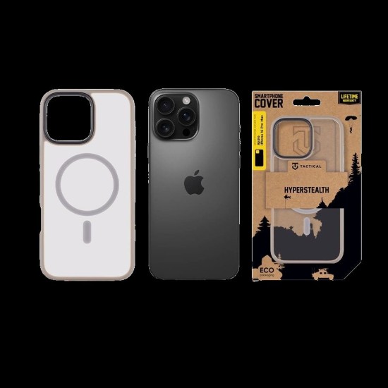 Husa Tactical MagForce Hyperstealth pentru Apple iPhone 16 Pro Max, Light Grey (Bakr, 57983121854) by www.silkase.ro