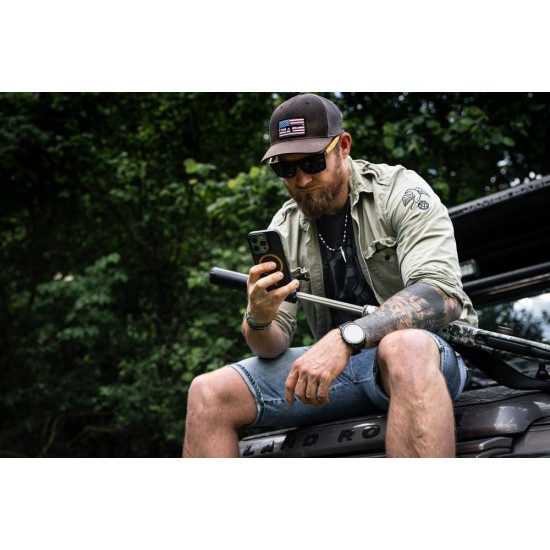 Husă Tactical MagForce Hyperstealth 2.0 pentru Apple iPhone 16, Black/Yellow (Bakr, 57983121864) by www.silkase.ro