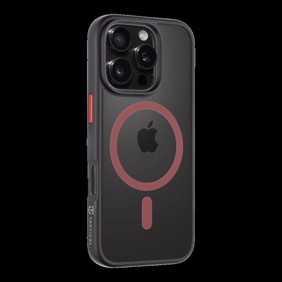 Husa Tactical MagForce Hyperstealth 2.0 pentru iPhone 16 Pro, Negru/Roșu (Bakr, 57983121867) by www.silkase.ro
