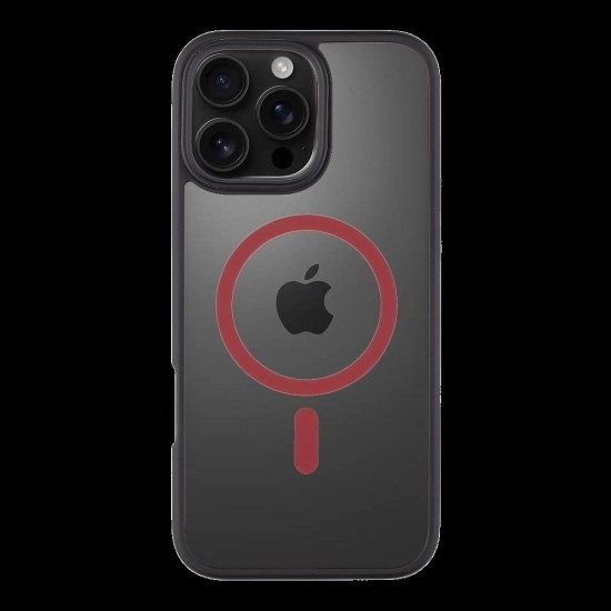 Husa Tactical MagForce Hyperstealth 2.0 pentru iPhone 16 Pro Max, Negru/Roșu (Bakr, 57983121869) by www.silkase.ro
