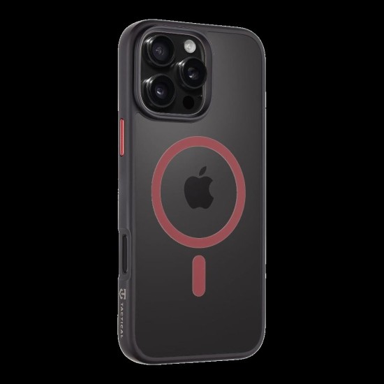 Husa Tactical MagForce Hyperstealth 2.0 pentru iPhone 16 Pro Max, Negru/Roșu (Bakr, 57983121869) by www.silkase.ro