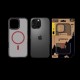 Husa Tactical MagForce Hyperstealth 2.0 pentru iPhone 16 Pro Max, Negru/Roșu (Bakr, 57983121869) by www.silkase.ro