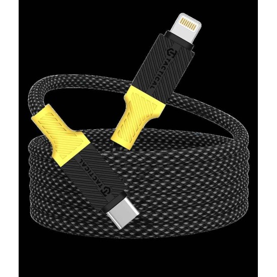Cablu Magnetic Împletit Tactical MagRope USB-C la Lightning, 1m, Negru/Galben Cablu Magnetic Împletit Tactical MagRope USB-C la Lightning, 1m, Negru/Galben (Bakr, 57983121891) by www.silkase.ro