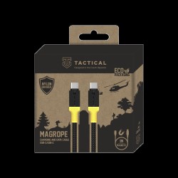 Cablu Magnetic Împletit Tactical MagRope USB-C la USB-C, 1m, Negru/Galben Cablu Magnetic Împletit Tactical MagRope USB-C la USB-C, 1m, Negru/Galben