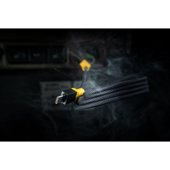 Cablu Magnetic Împletit Tactical MagRope USB-C la USB-C, 1m, Negru/Galben Cablu Magnetic Împletit Tactical MagRope USB-C la USB-C, 1m, Negru/Galben (Bakr, 57983121892) by www.silkase.ro