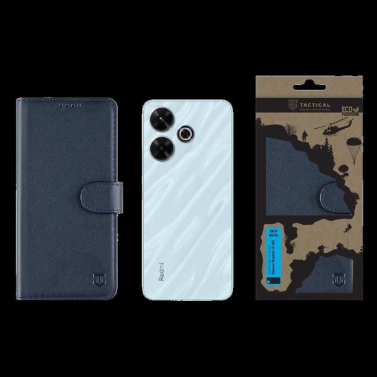 Husa Tactical Field Notes pentru Xiaomi Redmi 13 4G, Albastra (Bakr, 57983121894) by www.silkase.ro