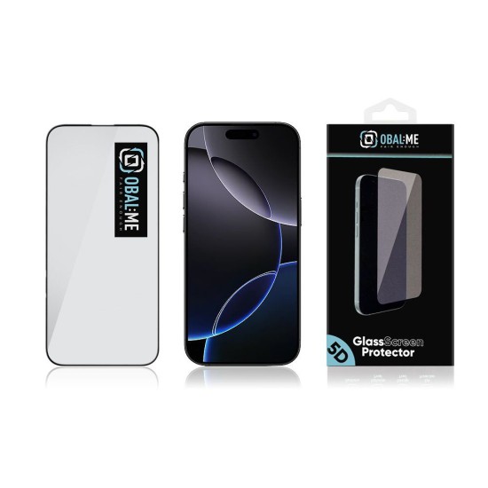 Folie de Sticlă 5D OBAL:ME pentru Apple iPhone 16 Pro, Neagră (Bakr, 57983121979) by www.silkase.ro