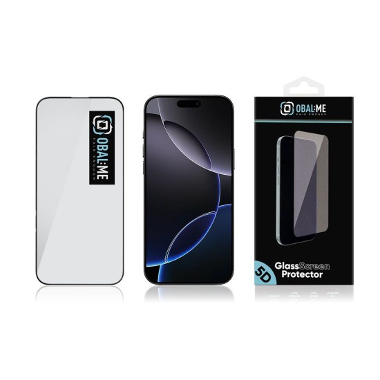 Folie de Sticlă 5D OBAL:ME pentru Apple iPhone 16 Pro Max, Neagră (Bakr, 57983121980) by www.silkase.ro