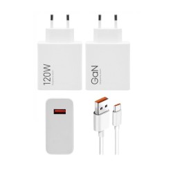 Încărcător GaN Xiaomi MDY-14-EE USB-A 120W și Cablu de Date USB-C 6A, Alb (Bulk) Încărcător GaN Xiaomi MDY-14-EE USB-A 120W și Cablu de Date USB-C 6A, Alb (Bulk)