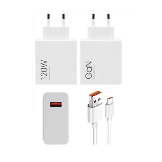 Încărcător GaN Xiaomi MDY-14-EE USB-A 120W și Cablu de Date USB-C 6A, Alb (Bulk) Încărcător GaN Xiaomi MDY-14-EE USB-A 120W și Cablu de Date USB-C 6A, Alb (Bulk) (11T Pro, 57983122006) by www.silkase.ro