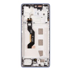 Modul Display LCD cu Touchscreen și Ramă pentru Motorola G85, Albastru (Cobalt Blue) (Service Pack)