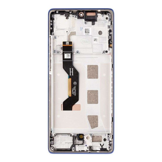 Modul Display LCD cu Touchscreen și Ramă pentru Motorola G85, Albastru (Cobalt Blue) (Service Pack) (Bakr, 5D68C24856) by www.silkase.ro