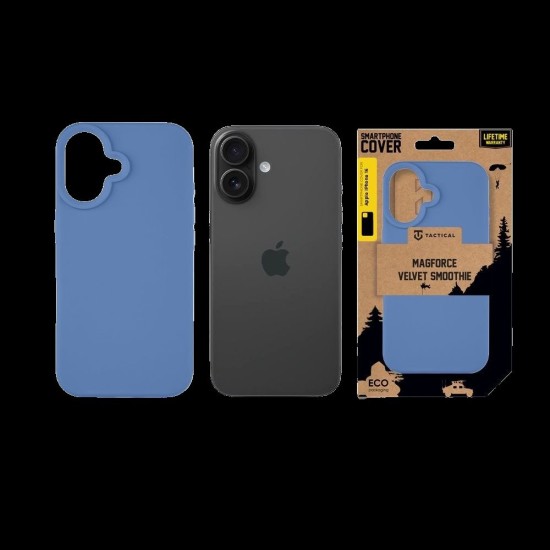 Husa Tactical MagForce Velvet Smoothie (MagSafe) pentru Apple iPhone 16, Albastru (Avatar) (Bakr, 57983122559) by www.silkase.ro
