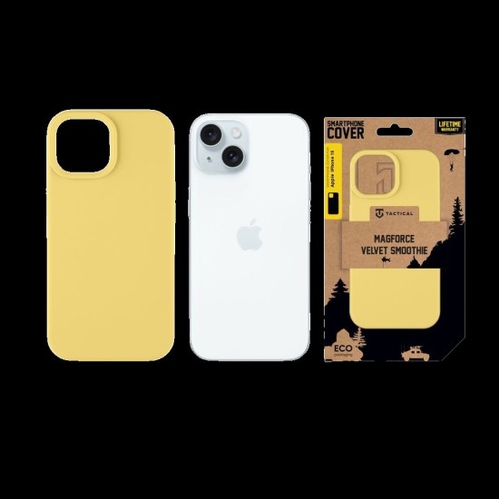 Husa Tactical MagForce Velvet Smoothie (MagSafe) pentru Apple iPhone 15, Galben (Banana) Husa Tactical MagForce Velvet Smoothie (MagSafe) pentru Apple iPhone 15, Galben (Banana) (Bakr, 57983122593) by www.silkase.ro