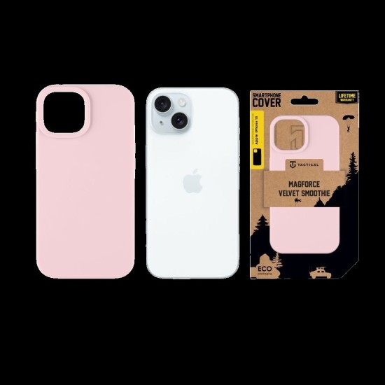 Husa Tactical MagForce Velvet Smoothie (MagSafe) pentru Apple iPhone 15, Roz (Pink Panther) (Bakr, 57983122597) by www.silkase.ro