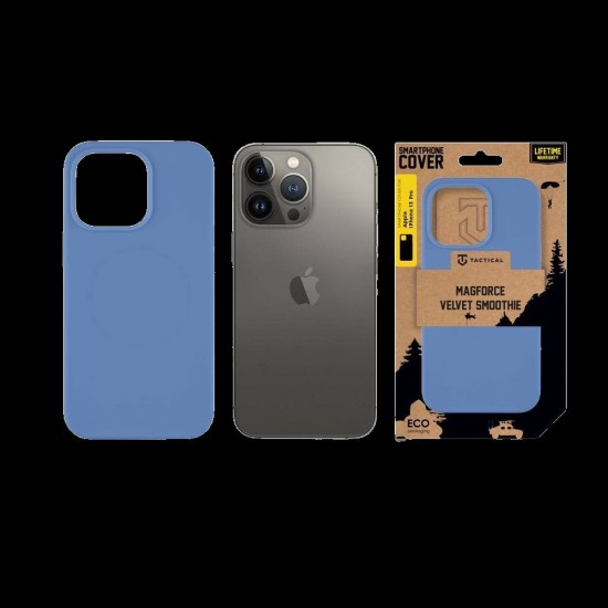 Husa Tactical MagForce Velvet Smoothie (MagSafe) pentru Apple iPhone 13 Pro, Albastru (Avatar) Husa Tactical MagForce Velvet Smoothie (MagSafe) pentru Apple iPhone 13 Pro, Albastru (Avatar) (Bakr, 57983122655) by www.silkase.ro