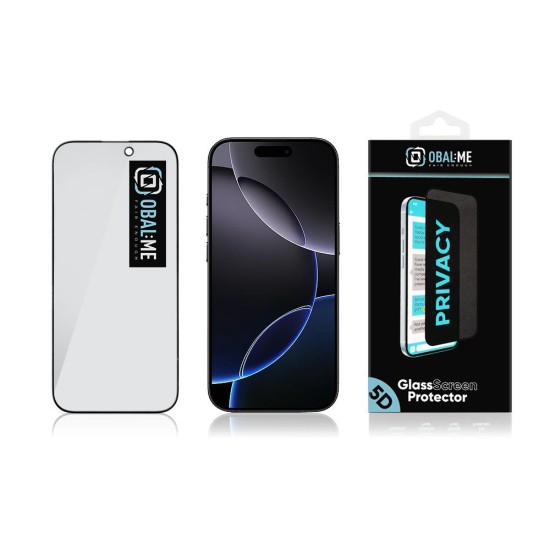Folie de Sticlă Privacy 5D OBAL:ME pentru Apple iPhone 16 Pro, Neagră Folie de Sticlă Privacy 5D OBAL:ME pentru Apple iPhone 16 Pro, Neagră (Bakr, 57983122861) by www.silkase.ro