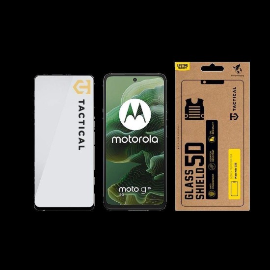 Folie de Sticlă 5D Tactical Glass Shield pentru Motorola G35, Neagră (Bakr, 57983123274) by www.silkase.ro