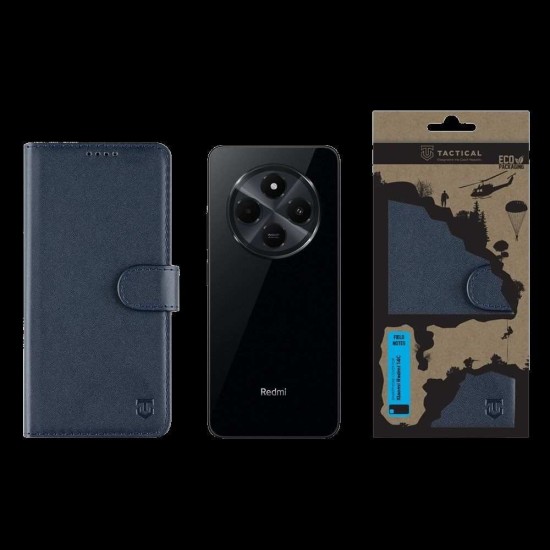 Husa Tactical Field Notes pentru Xiaomi Redmi 14C 4G / A4 5G / Poco C75, Albastra (Bakr, 57983123288) by www.silkase.ro