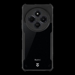 Husa Tactical Quantum Stealth pentru Xiaomi Redmi 14C 4G / A4 5G / Poco C75, Transparent/Negru